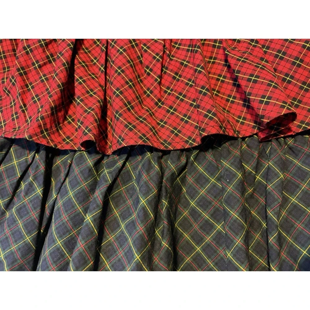 Polo Ralph Lauren Girls Plaid Tiered Ruffle Skirt Size L 12-14 Preppy Holiday